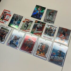 NFL Trading Cards Tee Higgins Joe Burrow Ja’Marr Chase Joe Mixon Andrei Iosivas
